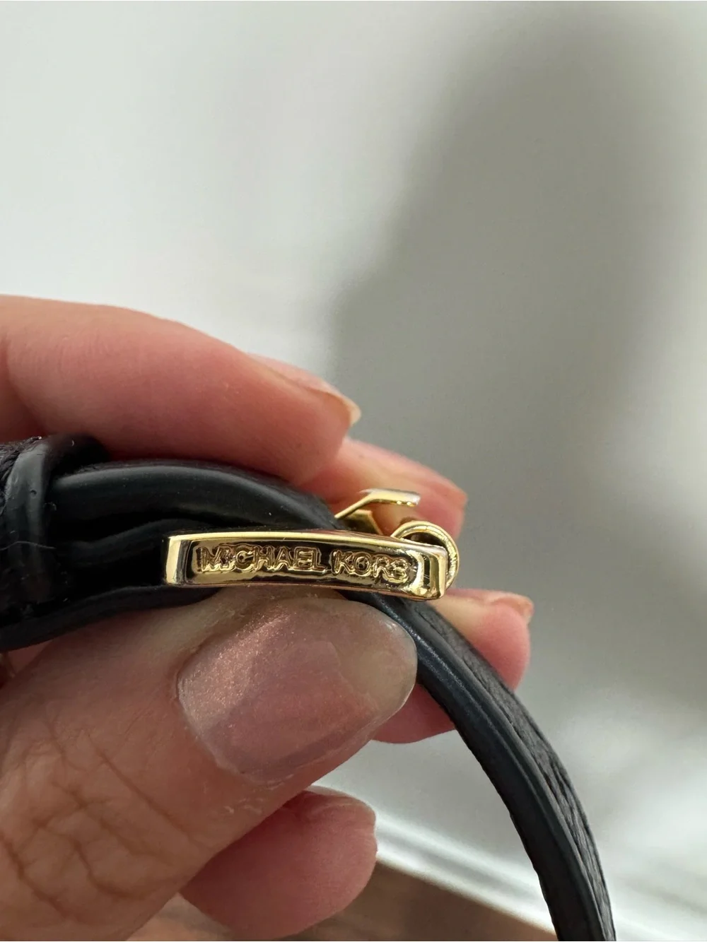 Michael Kors Black Crossbody Bag with Gold MK Accent